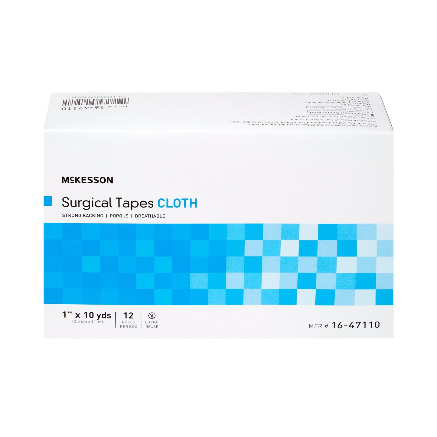 McKesson Medical Tape White 1 Inch X 10 Yard Silk-Like Cloth NonSterile (455534_CS)