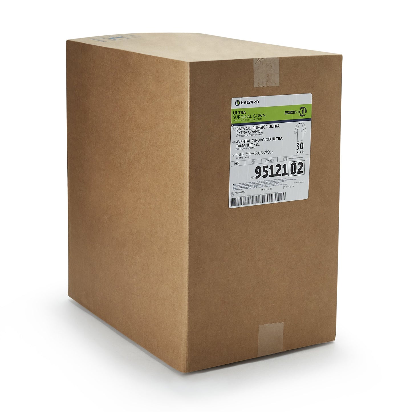 ULTRA Non-Reinforced Surgical Gown with Towel X-Large Blue Sterile AAMI Level 3 Disposable (217167_EA)