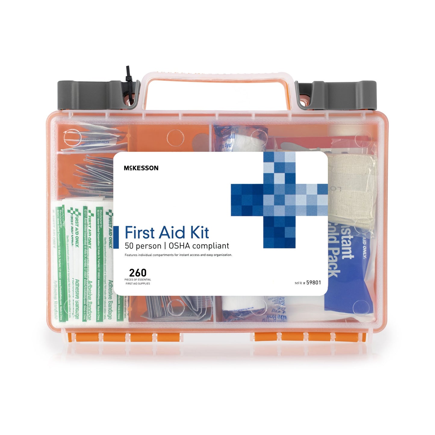 McKesson First Aid Kit 50 Person Plastic Case (1164080_CS)
