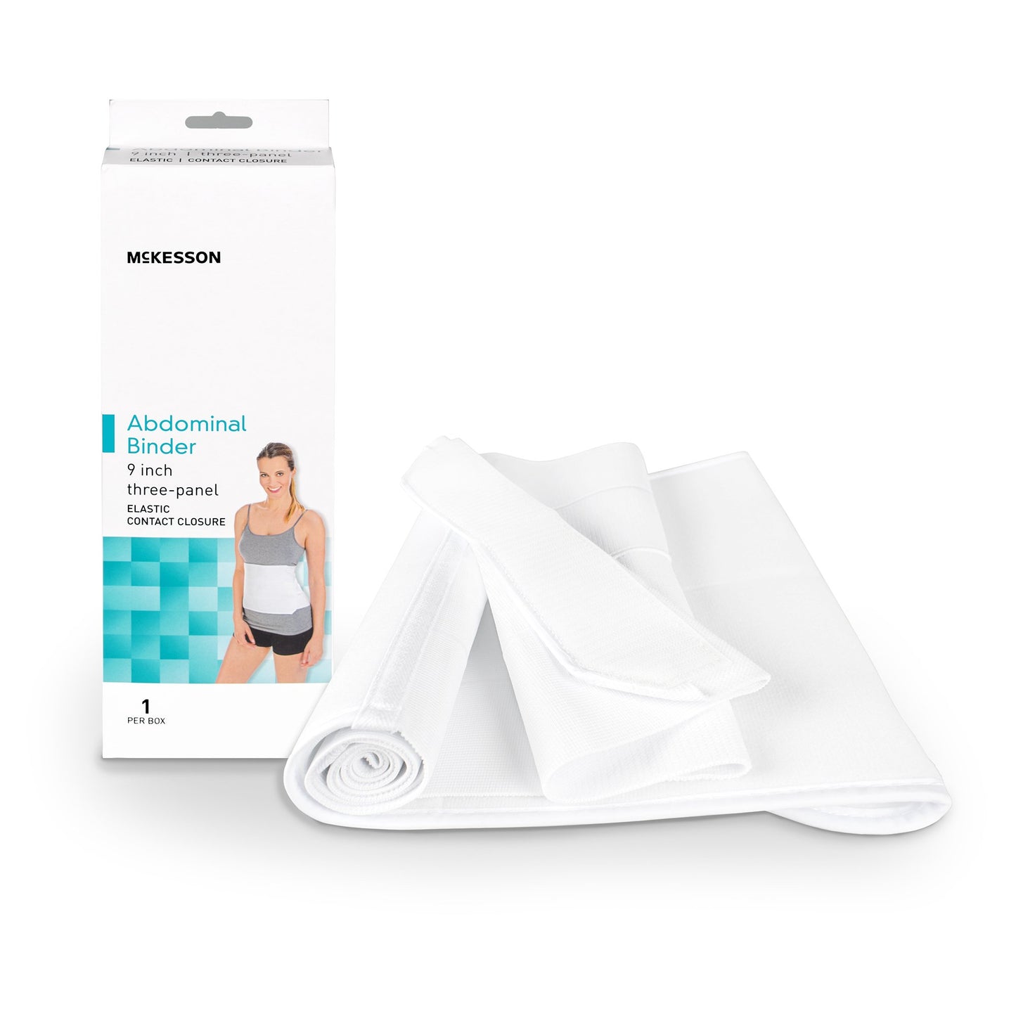 McKesson Abdominal Binder Large / X-Large Hook and Loop Closure 62 to 74 Inch Waist Circumference 9 Inch Height Adult (1159057_EA)