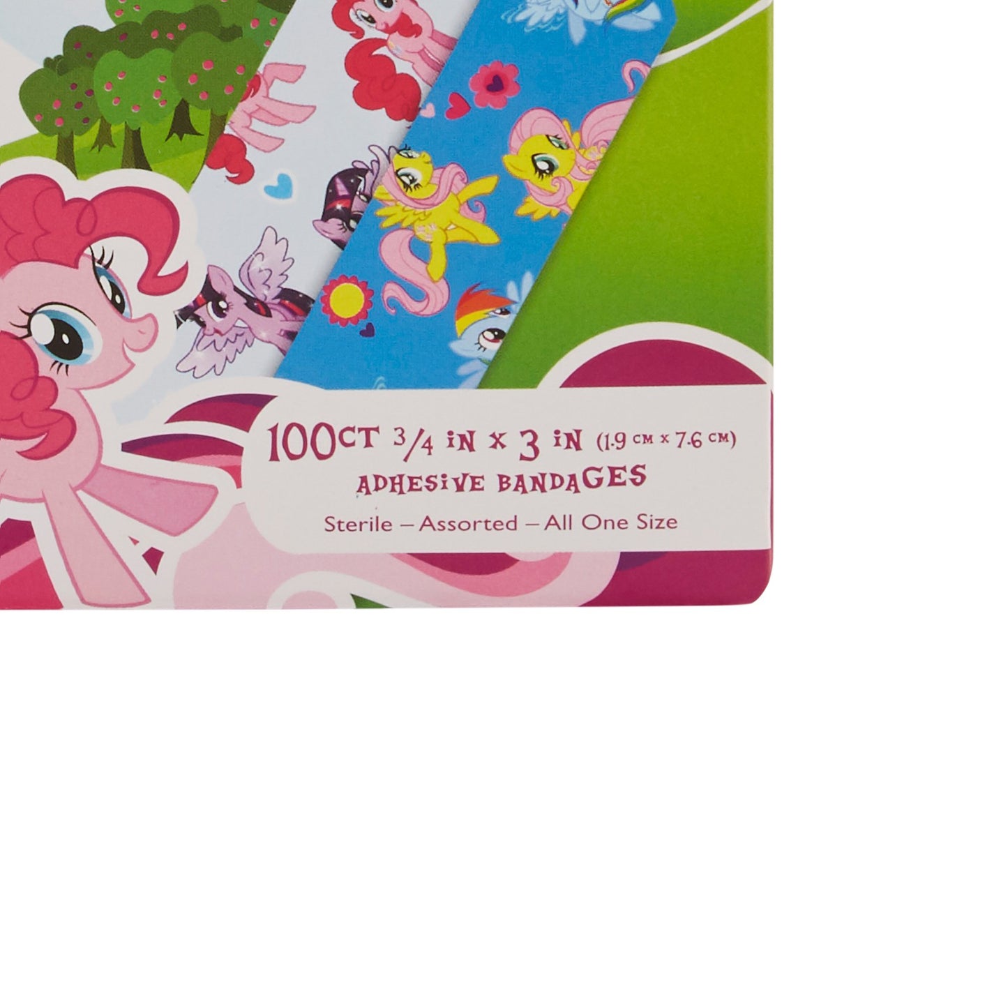 American® White Cross Stat Strip® Adhesive Strip 3/4 X 3 Inch Plastic Rectangle Kid Design (My Little Pony) Sterile (980583_CS)