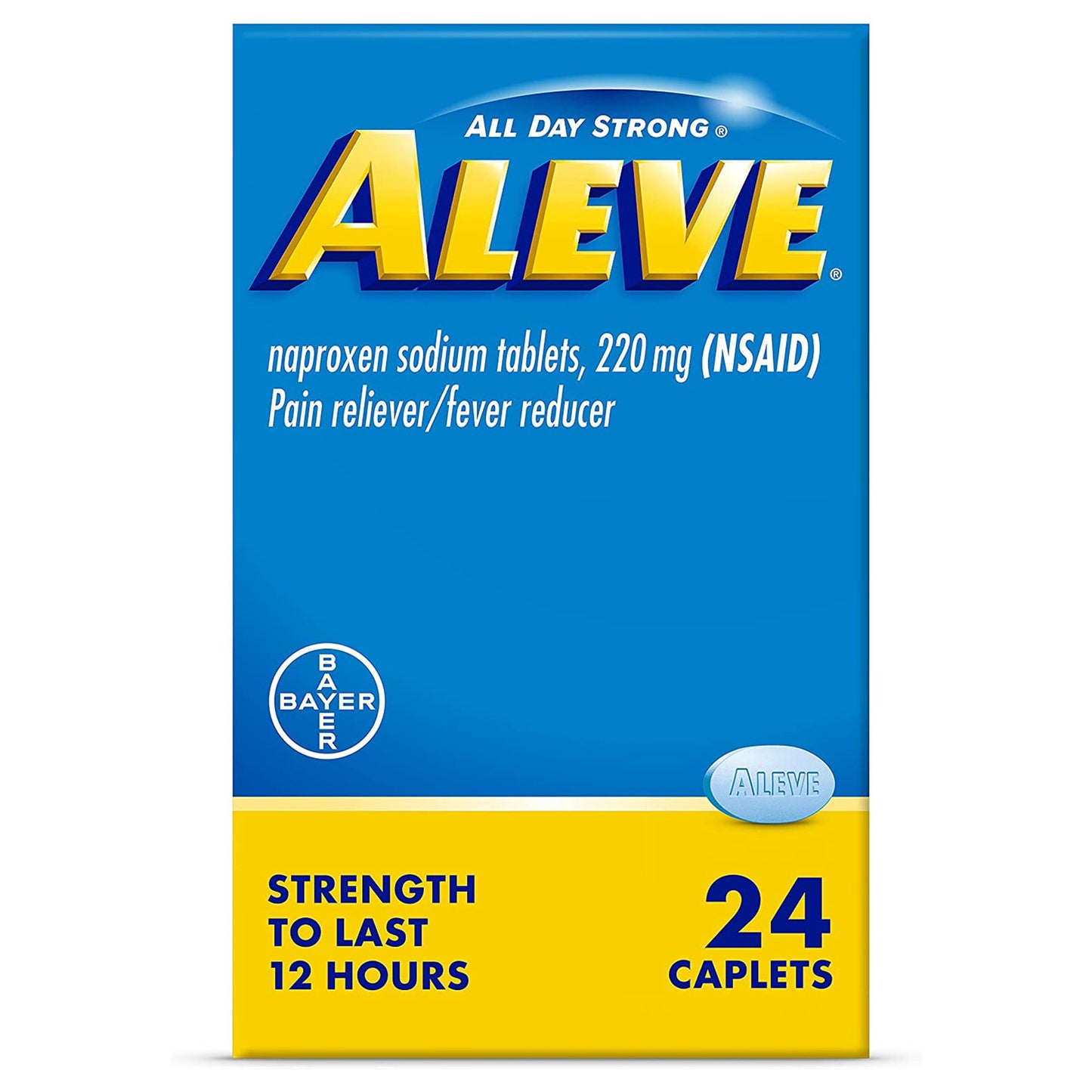Aleve® Pain Relief 220 mg Strength Naproxen Sodium Caplet 24 per Bottle (1194961_BT)