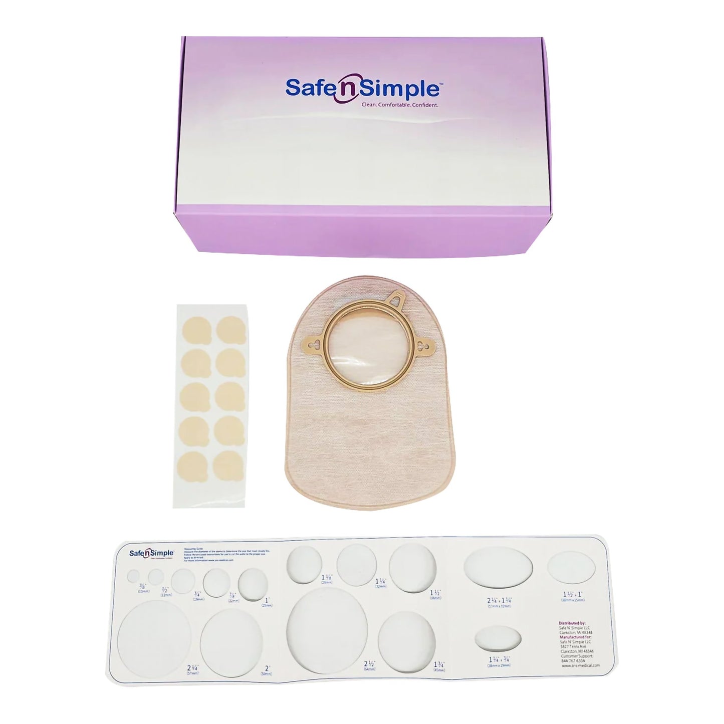 Safe n Simple™ Ostomy Pouch Two-Piece System 8 Inch Length Without Barrier Closed End (1242517_BX)