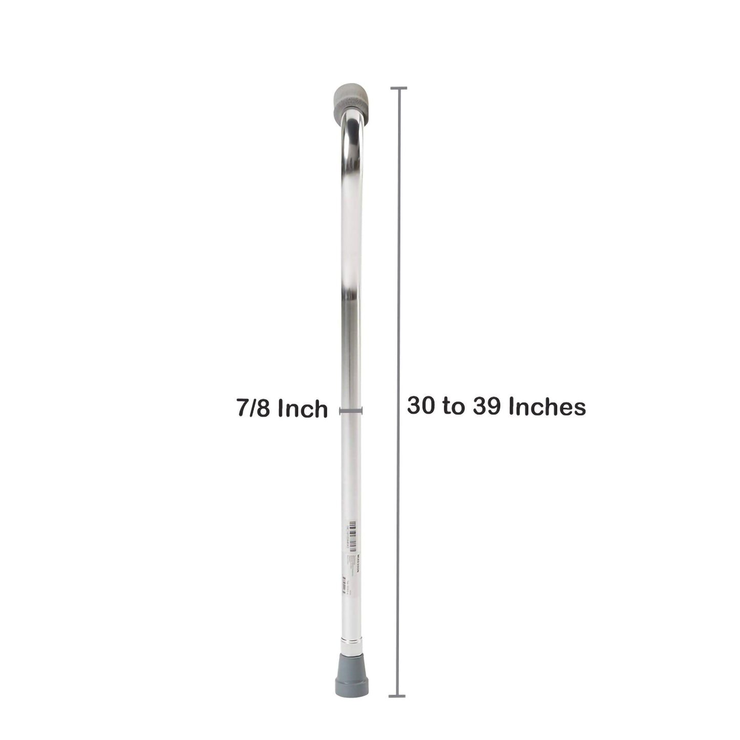 McKesson Offset Cane Aluminum 30 to 39 Inch Height Silver (1065215_EA)