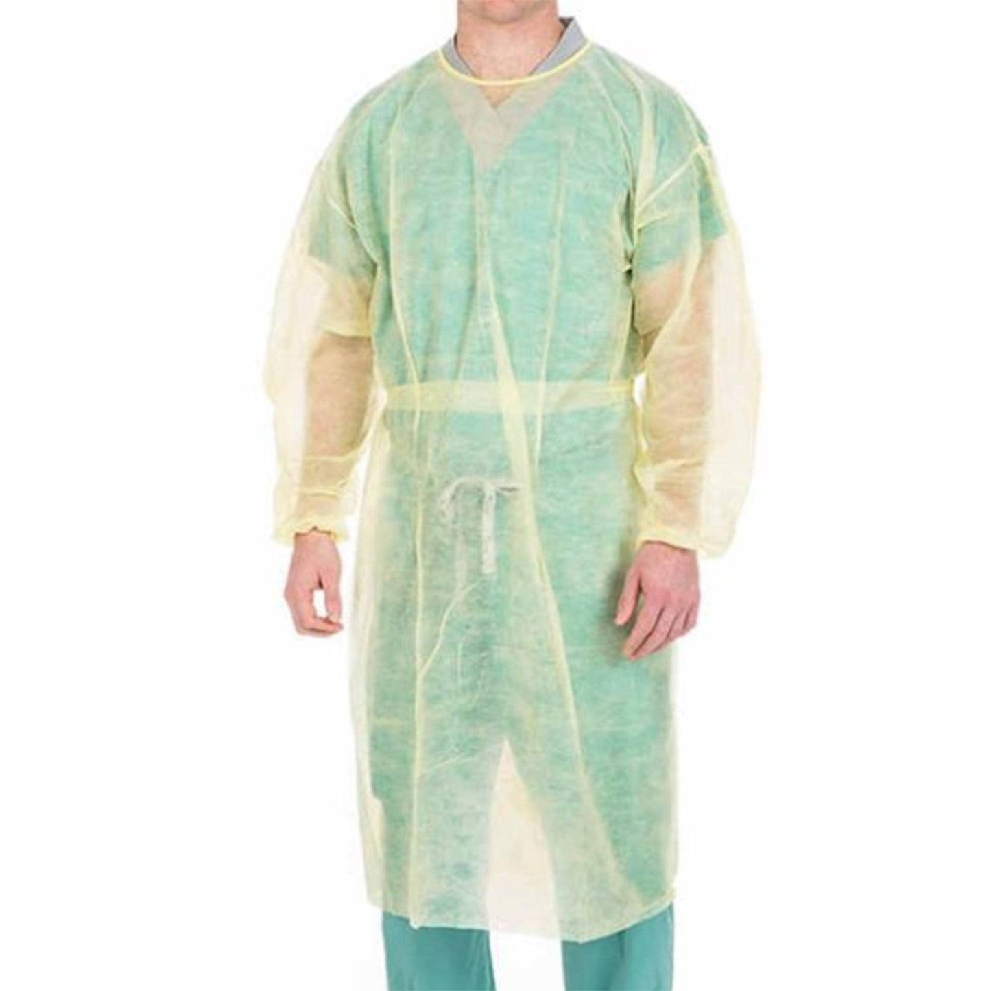 Cardinal Health™ Protective Procedure Gown One Size Fits Most Yellow NonSterile Not Rated Disposable (466476_PK)