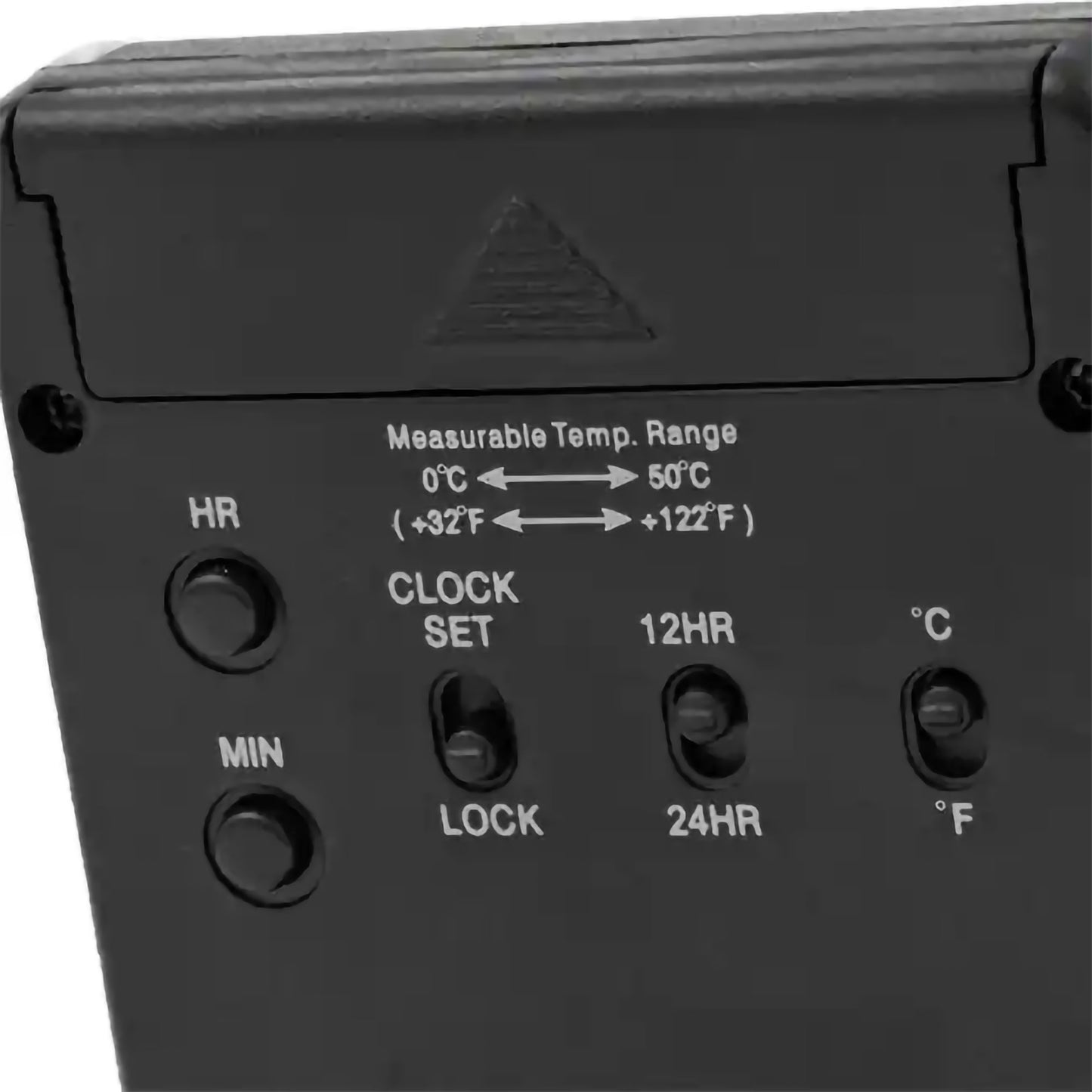Fisherbrand™ Traceable® Thermometer / Clock / Humidity Monitor Fahrenheit / Celsius 32° to 122°F (0° to 50°C) Internal Sensor Flip-out Stand / Wall Mount Battery Operated (482112_EA)