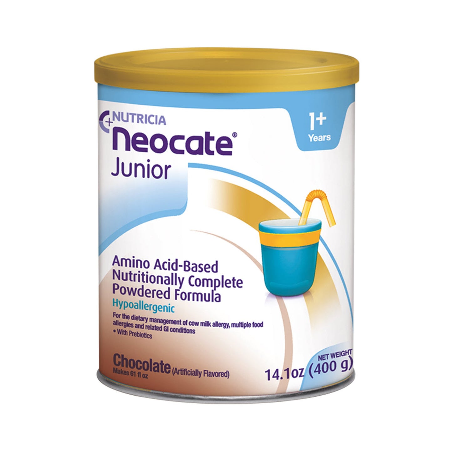 Neocate® Junior Pediatric Oral Supplement Chocolate Flavor 14.1 oz. Can Powder Amino Acid Food Allergies (625004_CS)