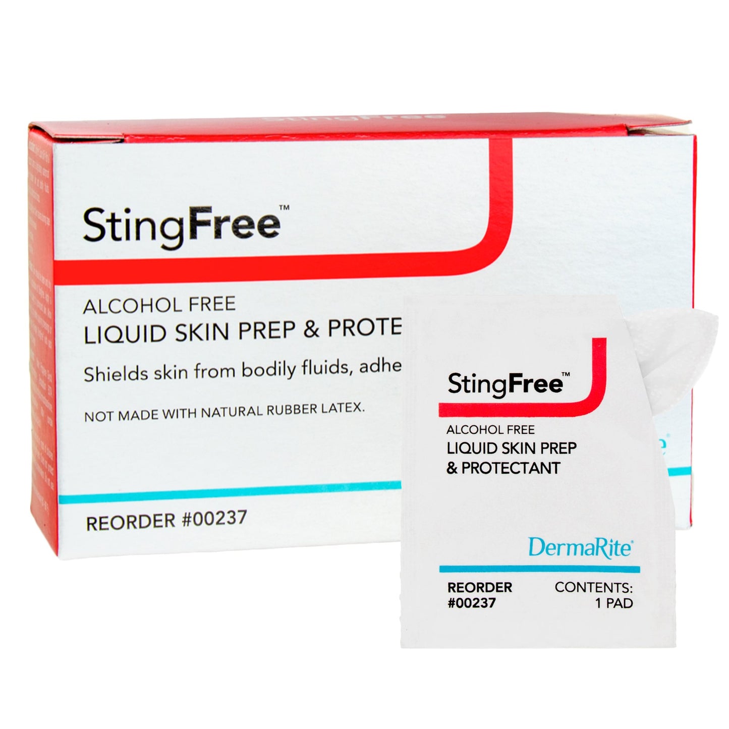 StingFree™ Alcohol-Free Liquid Skin Prep & Shield Skin Barrier Wipe Hexamethyldisiloxane / Decamethylcyclopentasiloxane Individual Packet NonSterile (711920_EA)