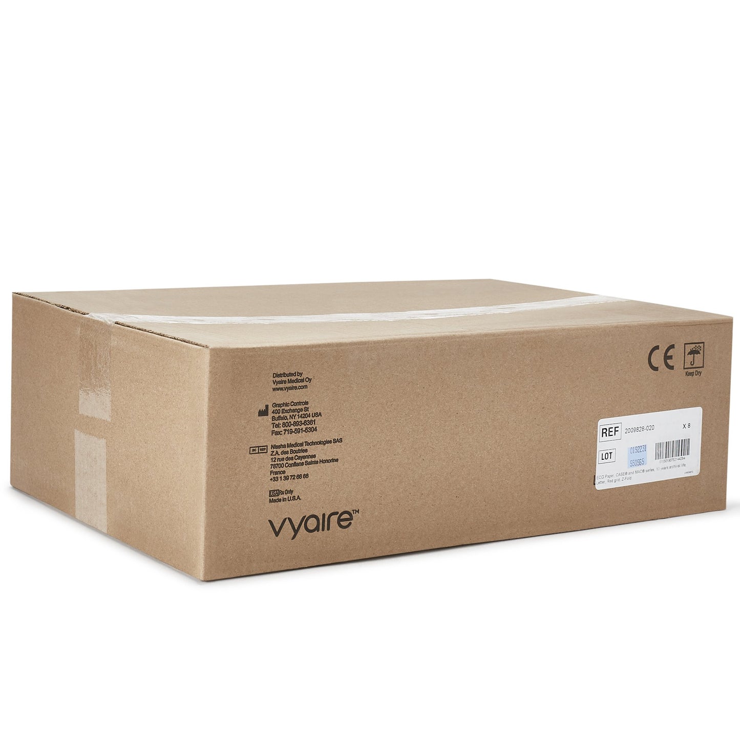 Vital Signs® Recording Chart Paper Z-Fold Red Grid (404450_CS)