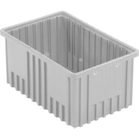 Global Industrial Plastic Dividable Grid Container, 16-1/2"L x 10-7/8"W x 8"H, Gray (WB334104GY)
