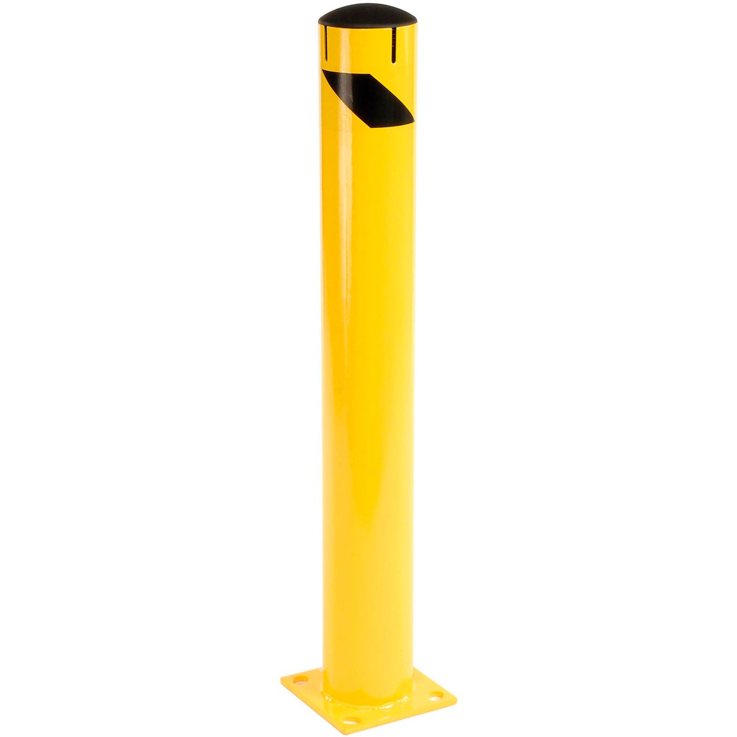 Global Industrial Steel Safety Bollard W/Chain Slots & Removable Cap, 5.5''D x 42"H (WB652900M)