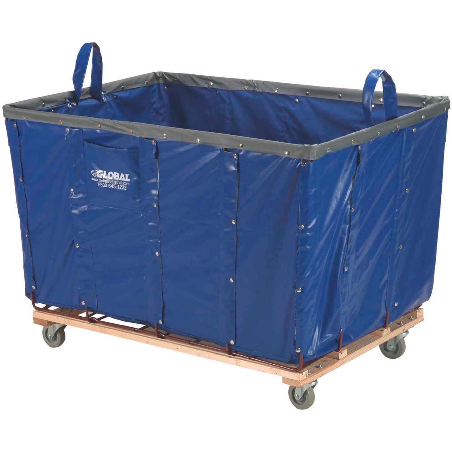 Global Industrial Best Value 20 Bushel Blue Vinyl Basket Bulk Truck (WB241985BL)