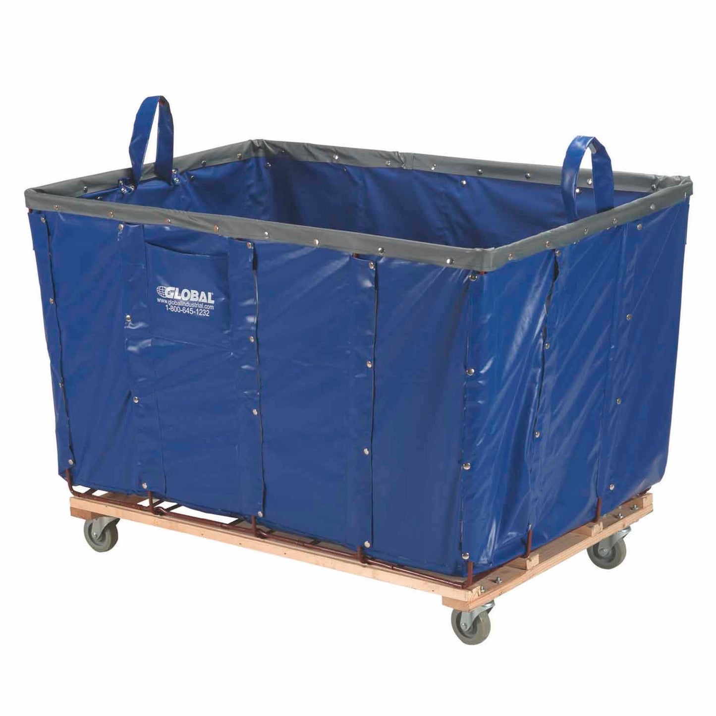 Global Industrial Basket Bulk Truck, Vinyl, 24 Bushel Capacity, Blue (WB241986BL)