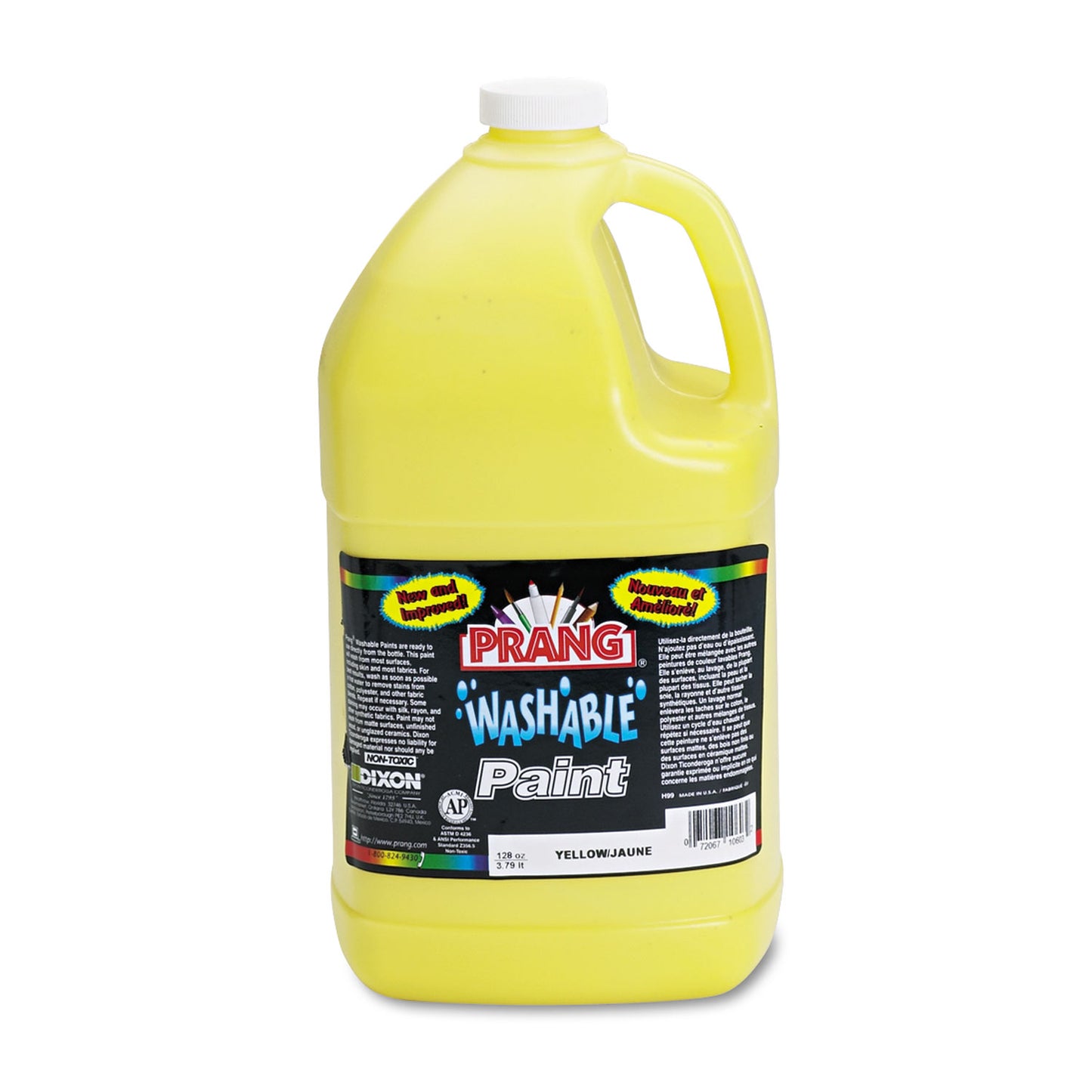Prang® Washable Paint, Yellow, 1 gal Bottle (DIX10603)