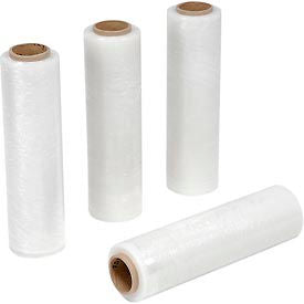 Global Industrial Hybrid Stretch Wrap, Cast, 65 Gauge, 18"Wx1500'L, Clear (WB422769)