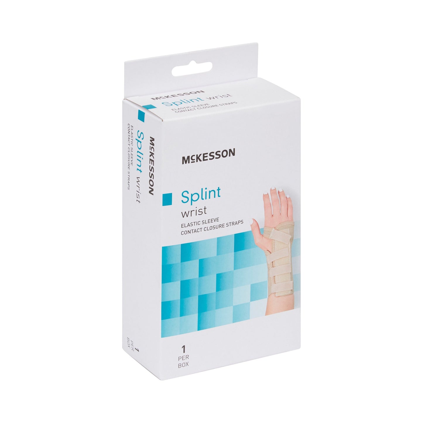 McKesson Wrist Brace Low Profile / Contoured / Wraparound Aluminum / Cotton / Elastic Right Hand Beige X-Small (1159151_EA)
