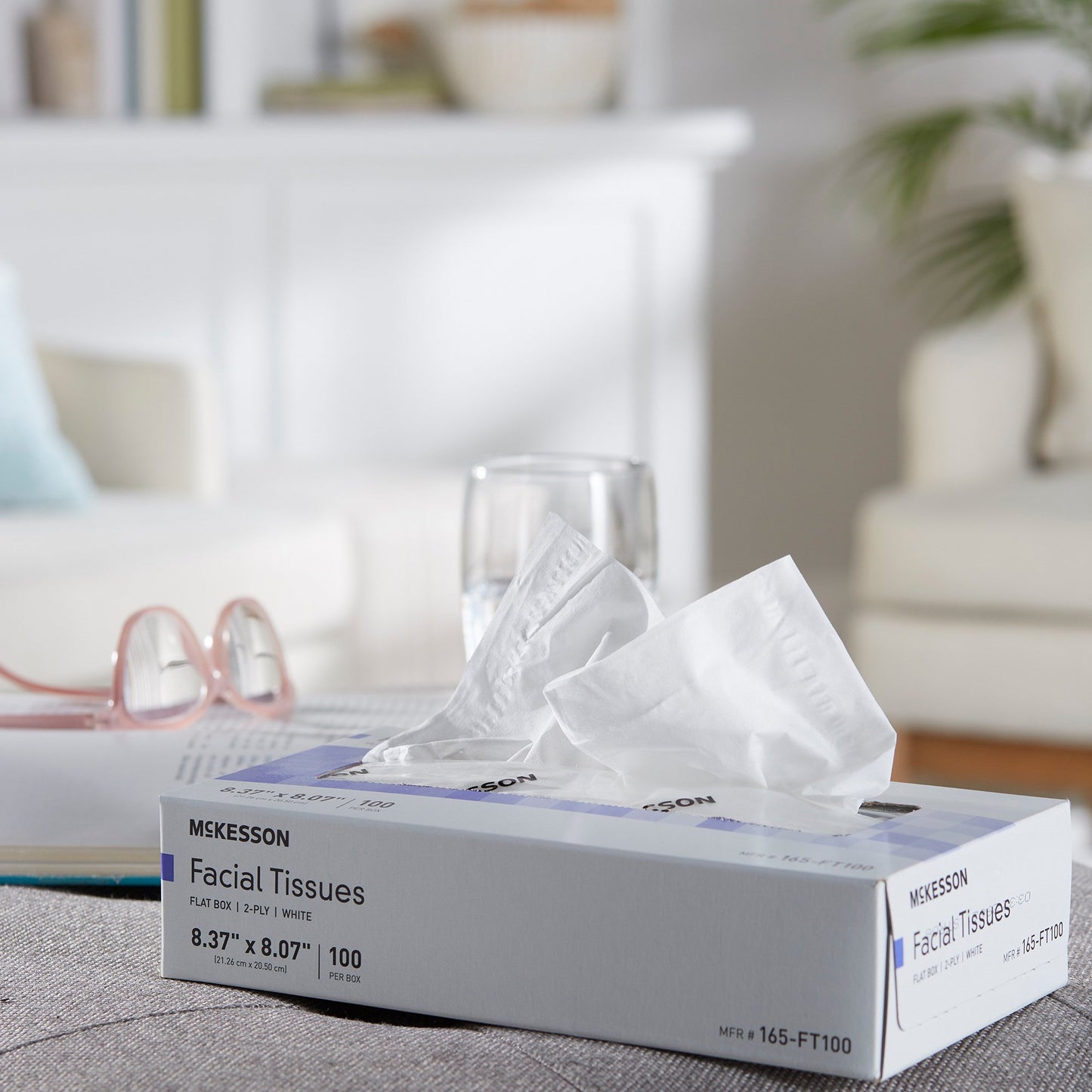 McKesson Facial Tissue White 8.37 X 8.07 Inch 100 Count (1040596_BX)