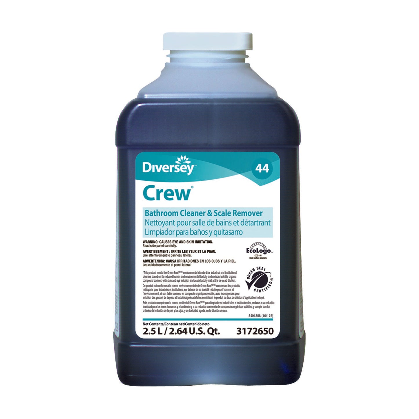 Diversey™ Crew® Bathroom Cleaner and Scale Remover Surface Cleaner Acid Based J-Fill® Dispensing Systems Liquid Concentrate 2.5 Liter Bottle Scented NonSterile (869668_EA)