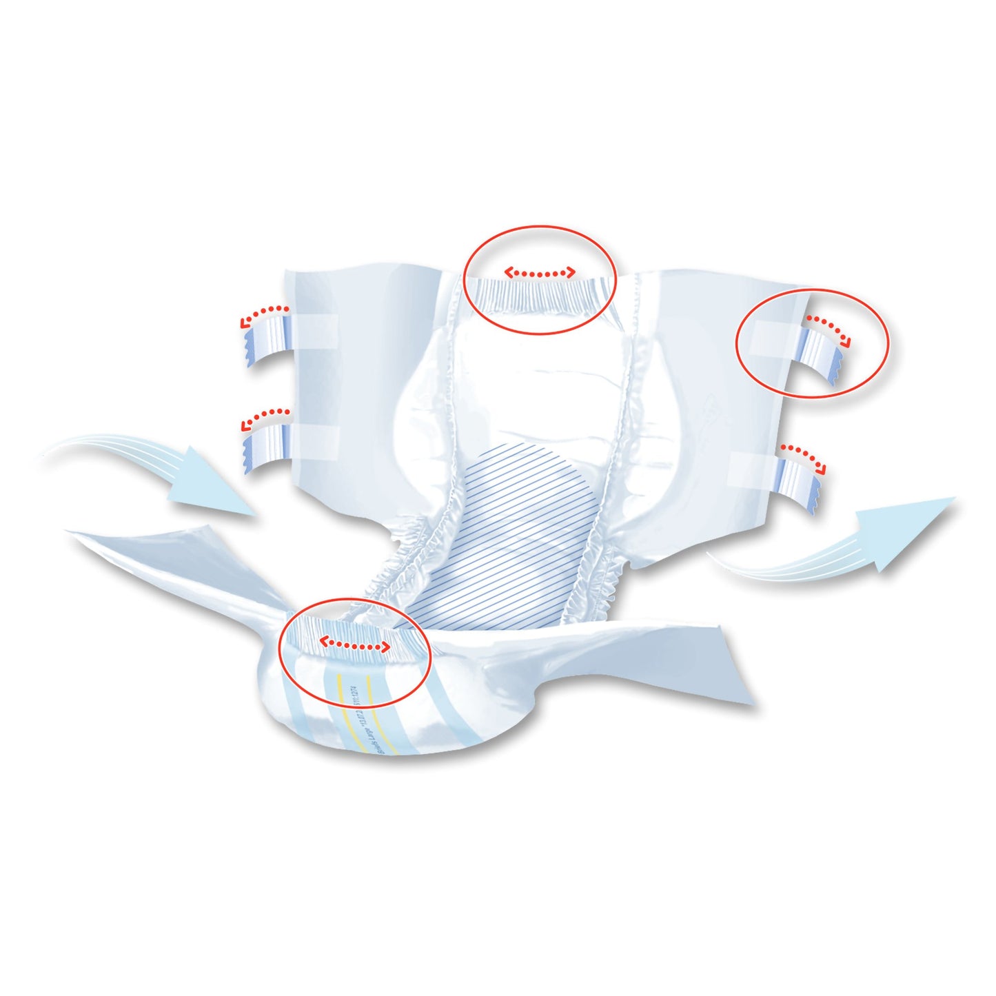 Seni® Super Quatro Unisex Adult Incontinence Brief Large Disposable Heavy Absorbency (1163835_PK)