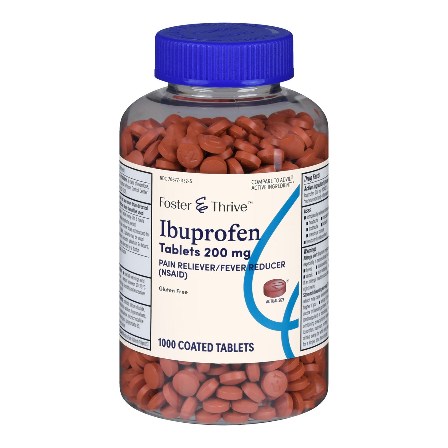 Foster & Thrive™ Pain Relief 200 mg Strength Ibuprofen Tablet 1000 per Bottle (1238995_BT)