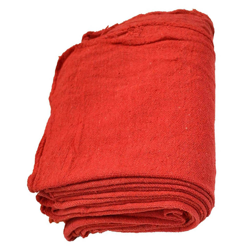 BSL Bulk Red Shop Rags Mixed Sizes, 500-Pieces (BSL-3116-500P)