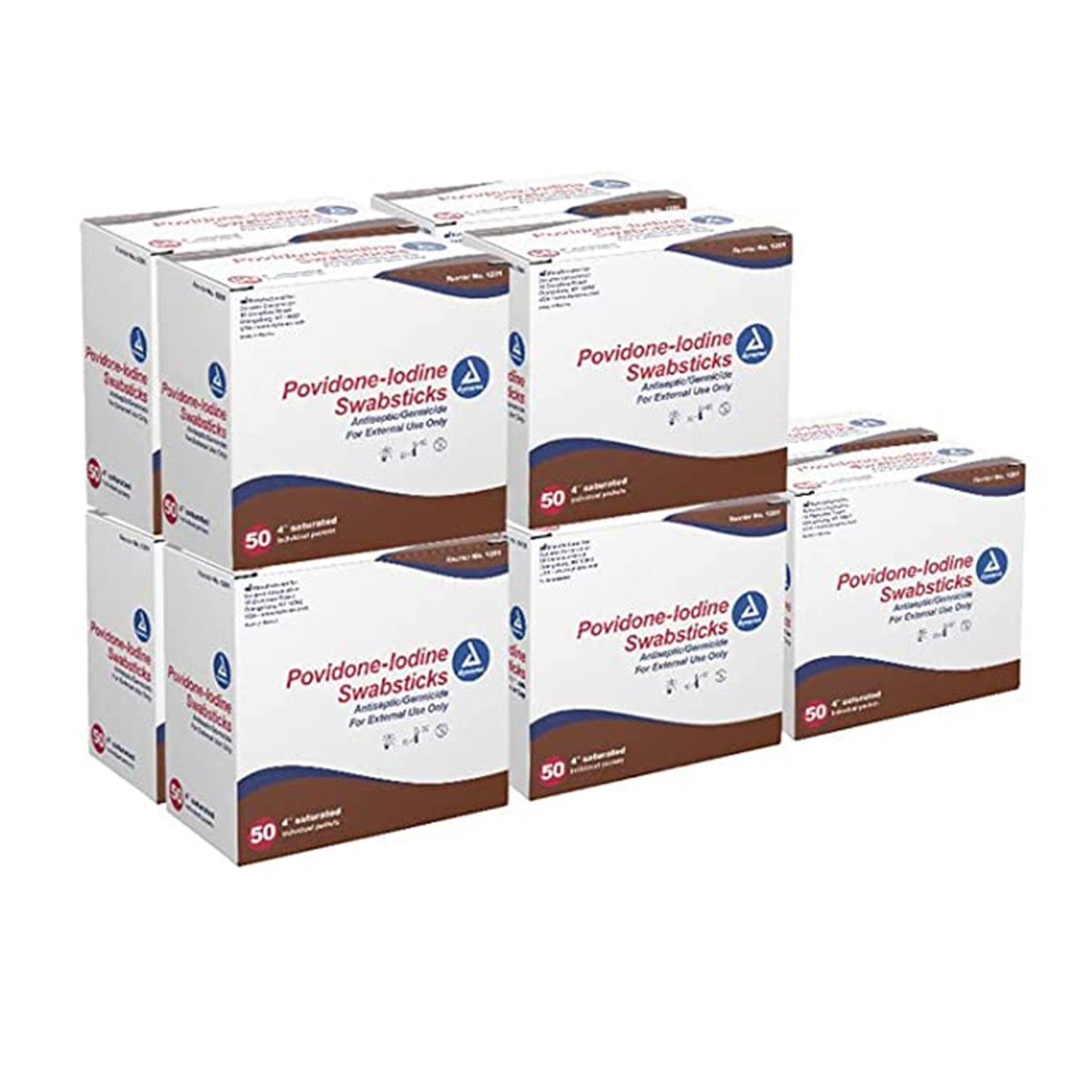 Dynarex Impregnated Swabstick 10% Strength Povidone Iodine Individual Packet NonSterile (688575_BX)