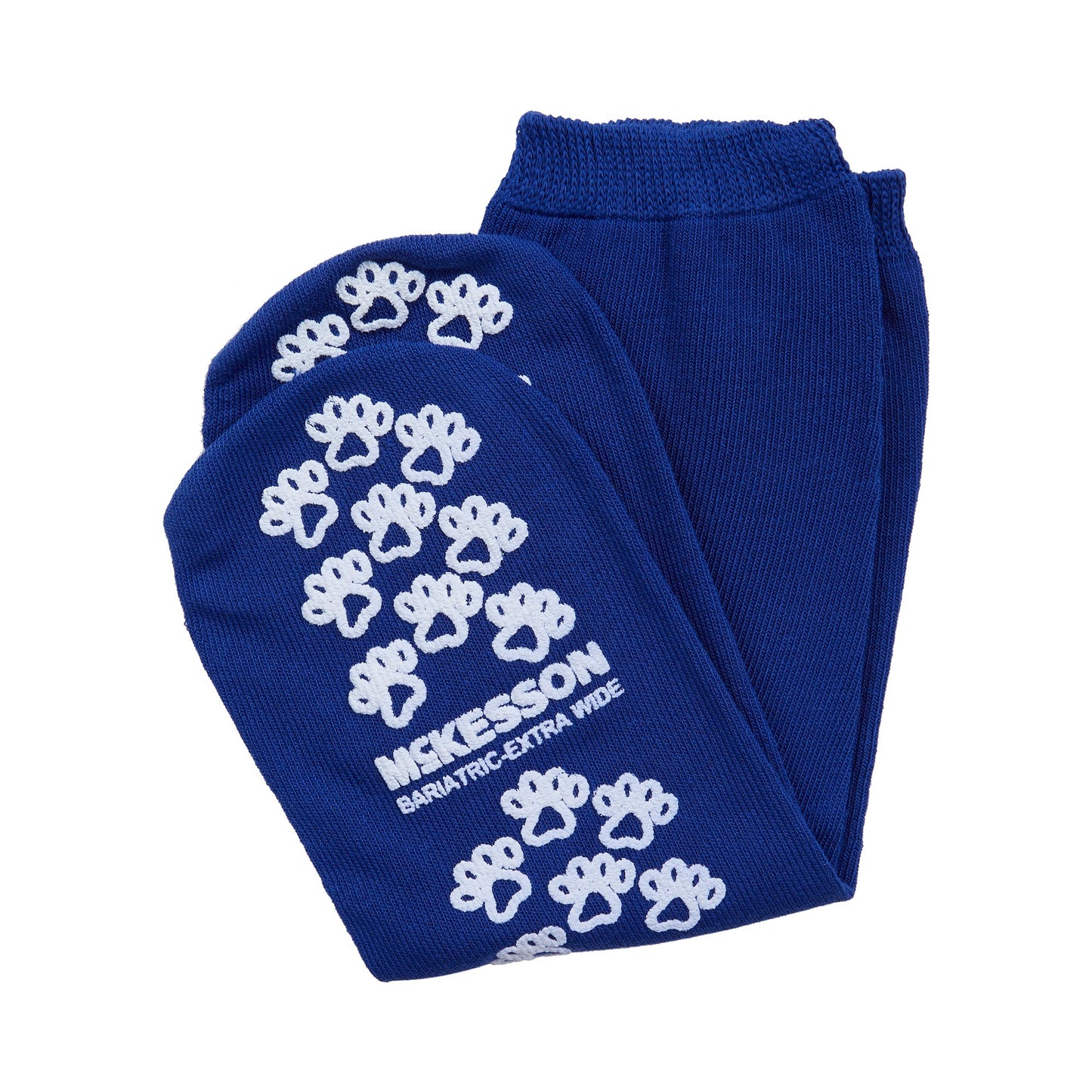 McKesson Terries™ Slipper Socks Unisex Adult Bariatric / X-Wide Double Tread Single Patient Use Royal Blue (558997_PR)