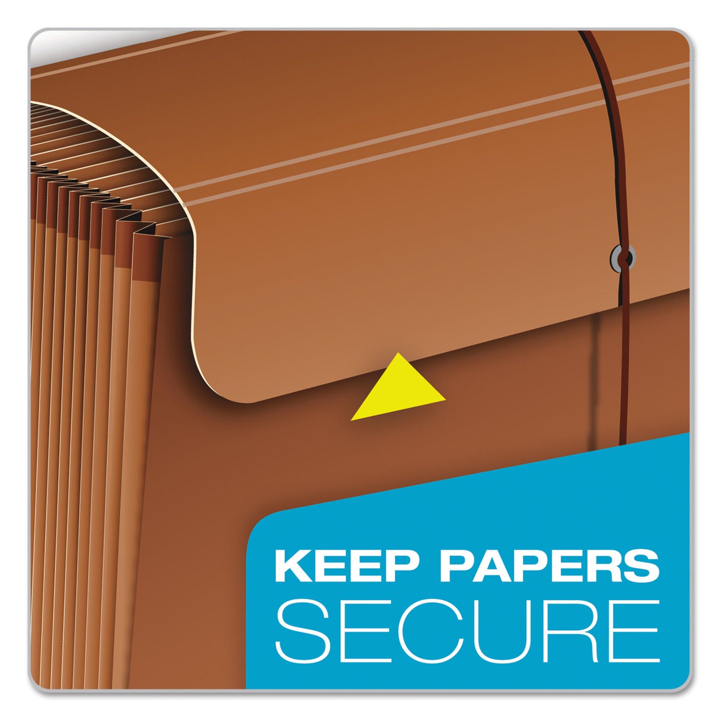 Pendaflex® Heavy-Duty Expanding File with Reinforced Flap, 12 Sections, Elastic Cord Closure, 1/3-Cut Tabs, Letter Size, Redrope (PFXR117MLHD)