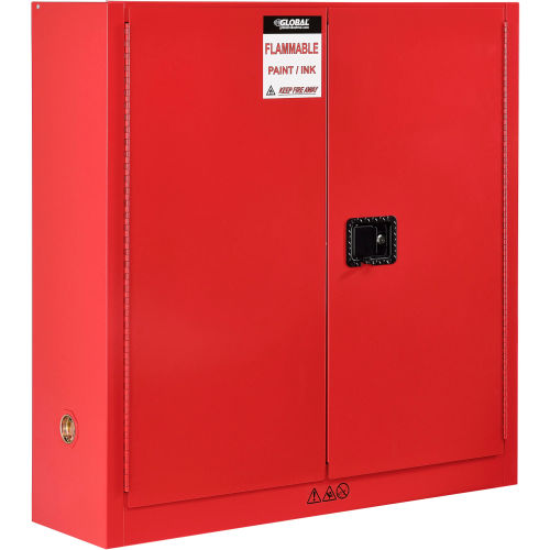 Global Industrial Paint & Ink Storage Cabinet - 24 Gallon - Manual Close 43"W x 12"D x 44"H (WB316063)