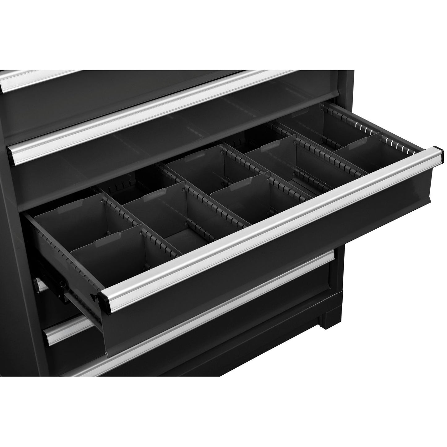 Global Industrial Divider Kit for 6"H Drawer of Modular Drawer Cabinet 36"W x 24"D, Black (WB316073)
