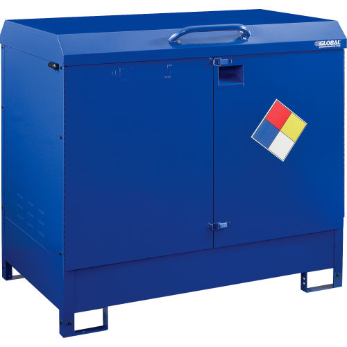 Global Industrial Outdoor Drum Cabinet 110 Gal. Capacity, Manual Close, Unassembled (WB316100)