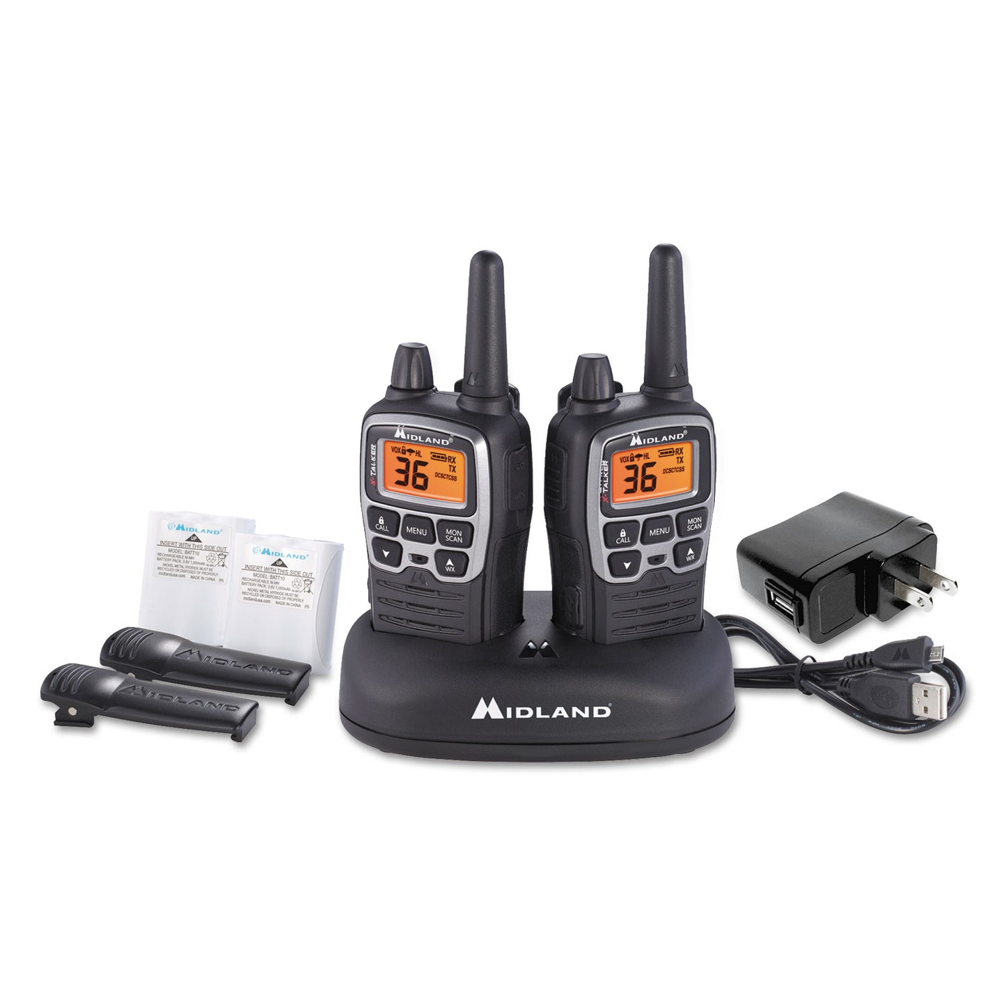 Midland® X-TALKER T71VP3 Two-Way Radio, 2 Radios, 2 W, 36 Channels (MROT71VP3)