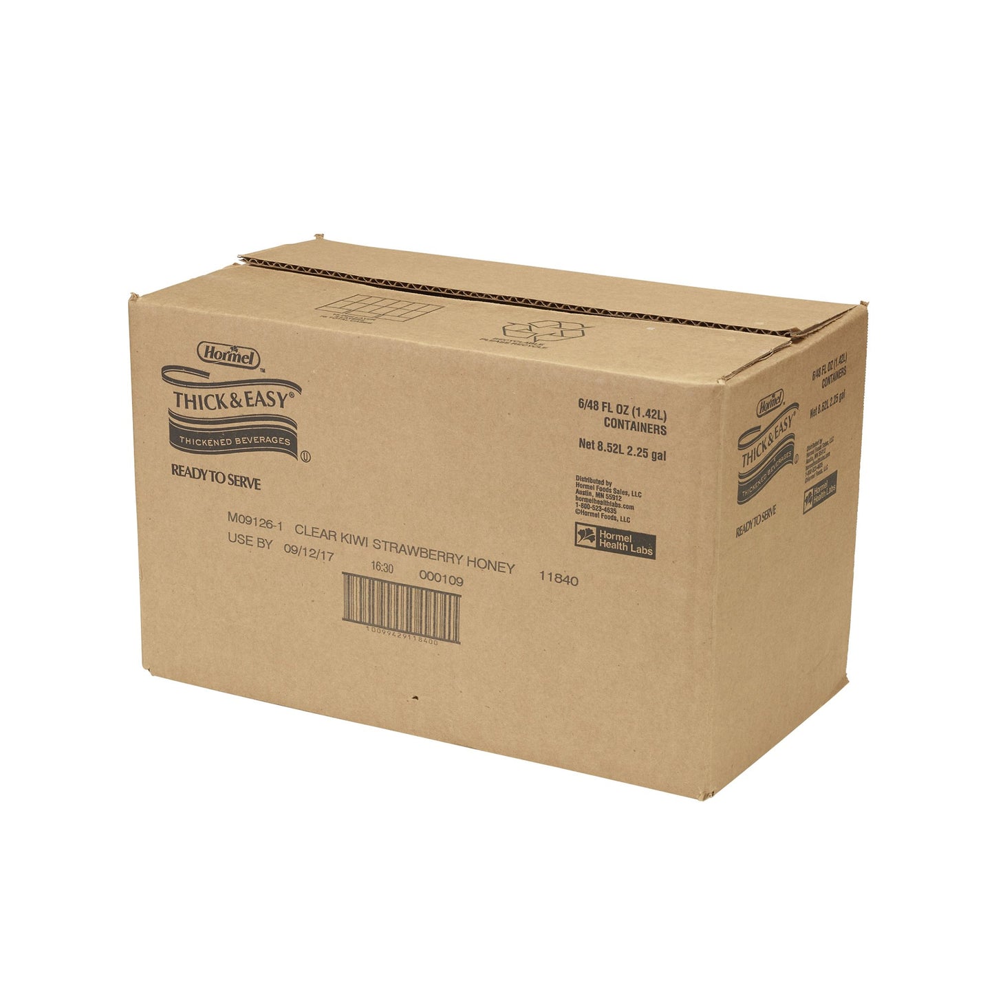 Thick & Easy® Thickened Beverage 46 oz. Bottle Kiwi Strawberry Flavor Liquid IDDSI Level 3 Moderately Thick/Liquidized (671146_CS)