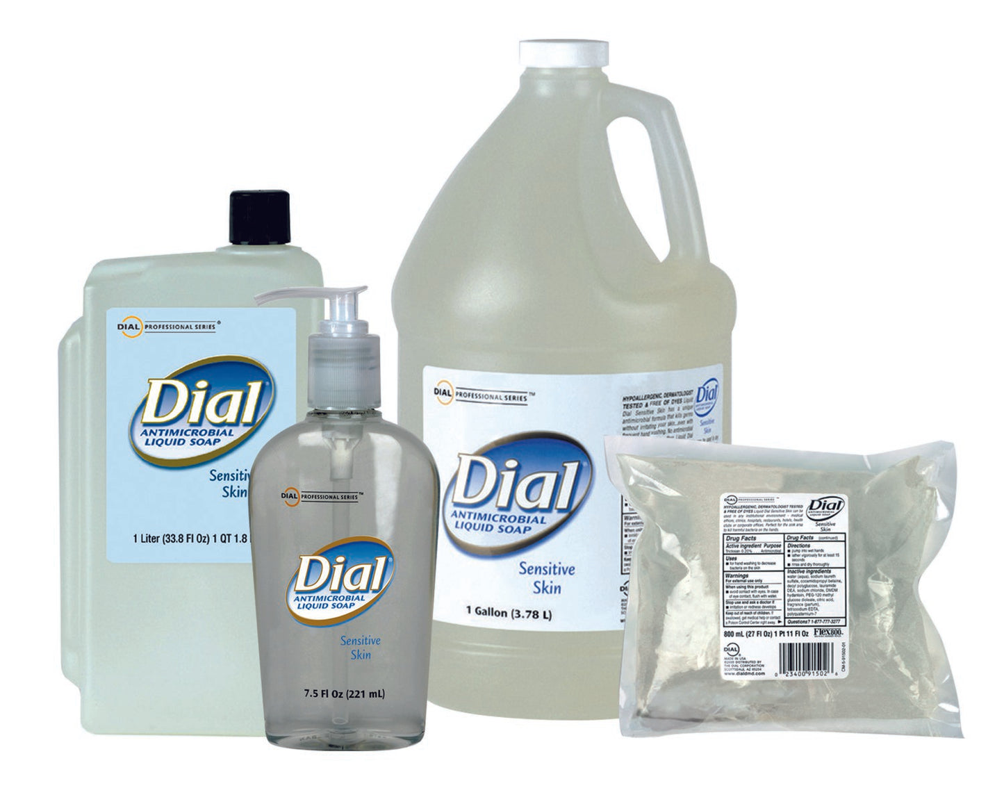 Dial® Professional for Sensitive Skin Antimicrobial Soap Liquid 7.5 oz. Pump Bottle Floral Scent (416208_CS)