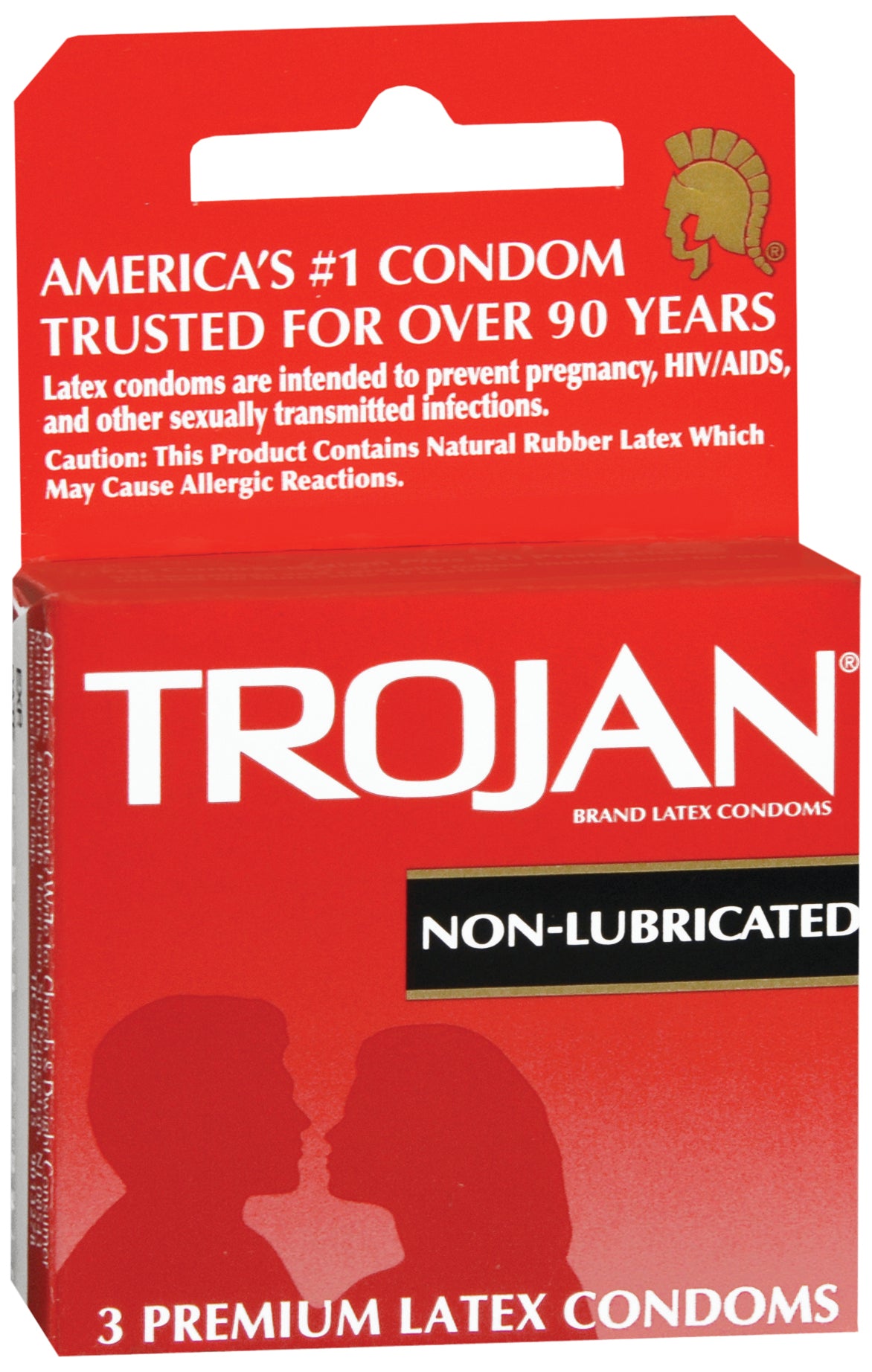 Trojan® Condom Non Lubricated One Size Fits Most 3 per Box (762029_BX)