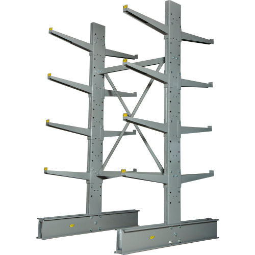 Global Industrial Double Sided Cantilever Rack Starter, 2" Lip48"Wx60"Dx96"H - Best Value Series (WB320830)