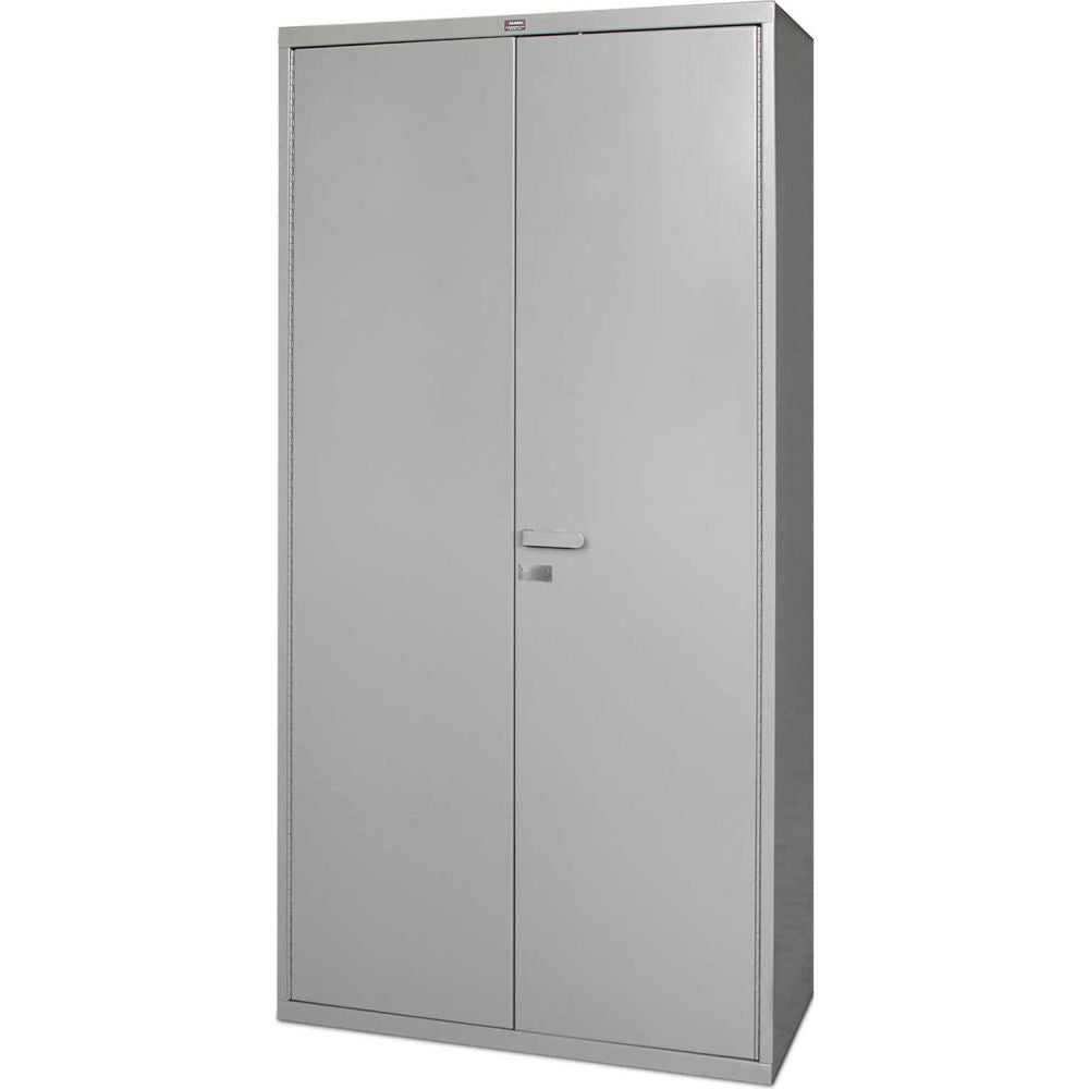 Global Industrial Heavy Duty Storage Cabinet, 16 Gauge, 36"W x 18"D x 72"H, Gray (WB316053)