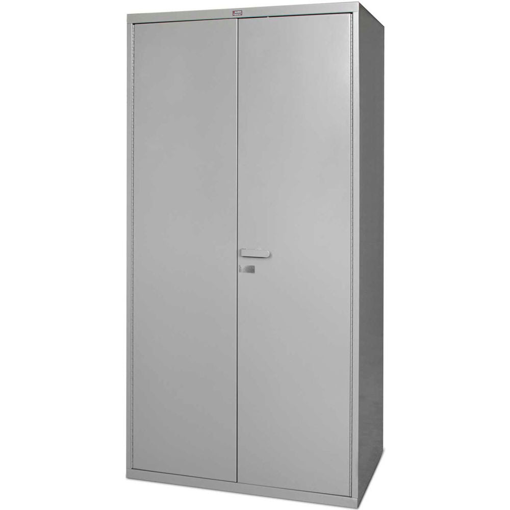 Global Industrial Heavy Duty Storage Cabinet, 14 Gauge, 36"W x 18"D x 78"H, Gray (WB316059)
