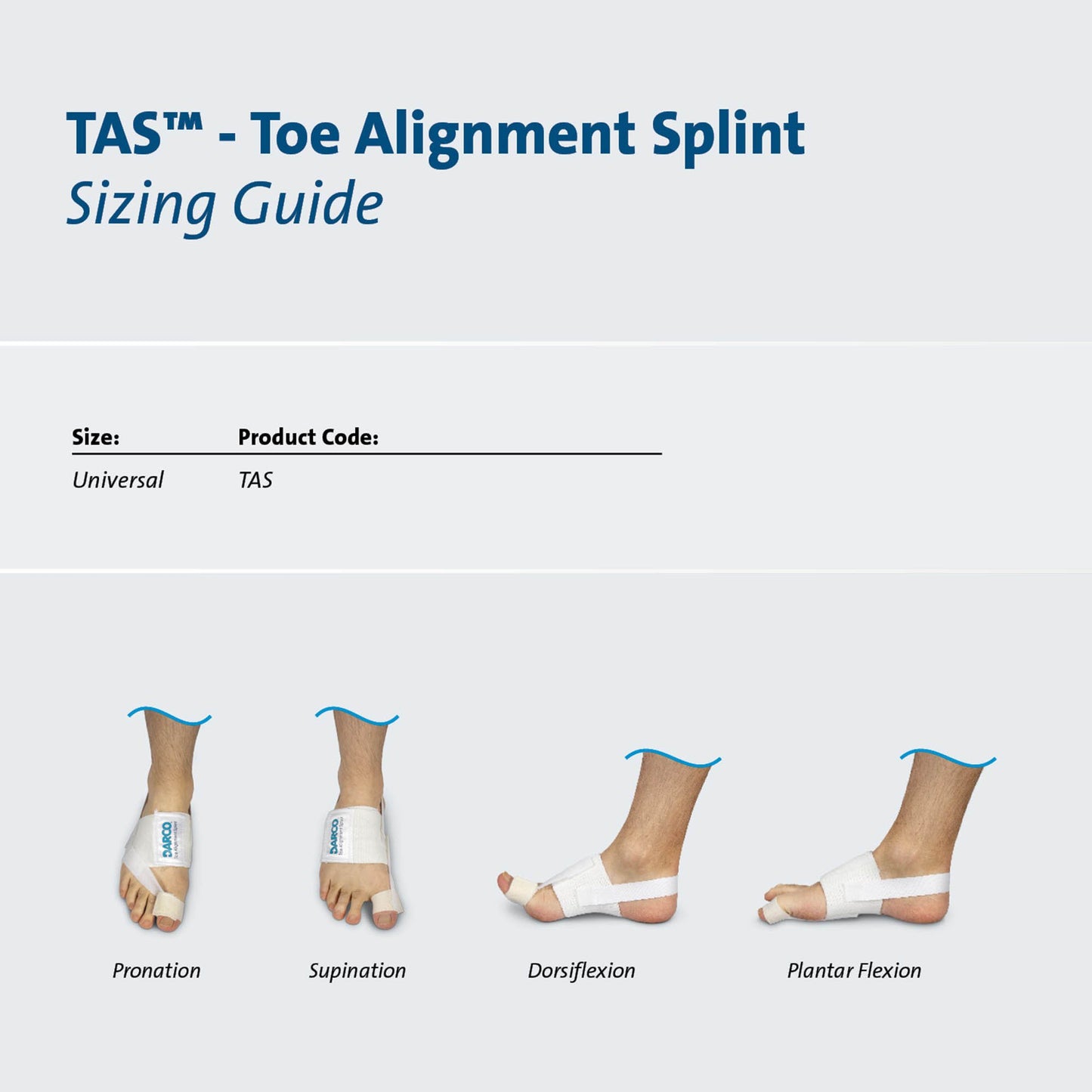 TAS™ Toe Splint One Size Fits Most Strap Closure Foot (683836_CS)