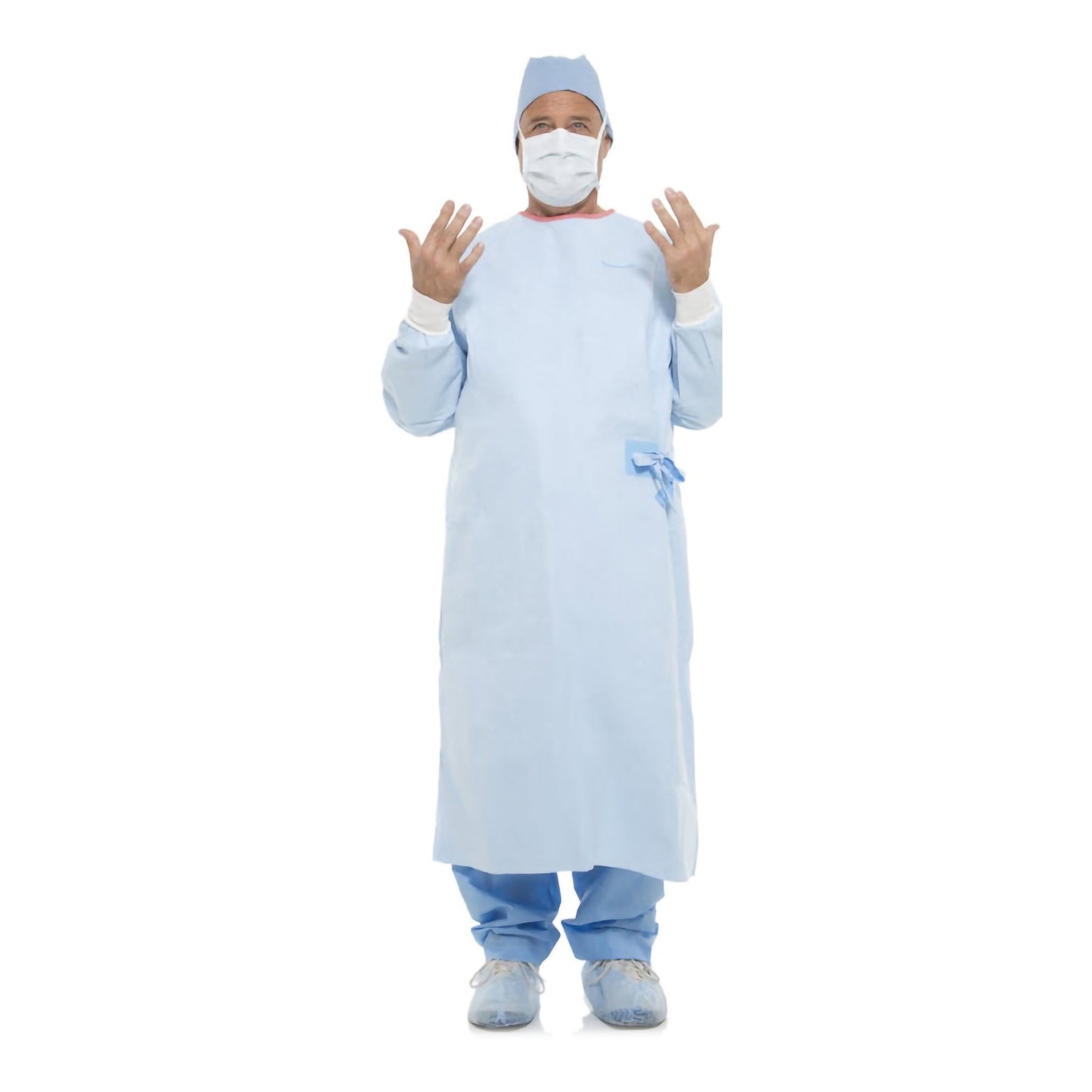 Evolution 4 Non-Reinforced Surgical Gown with Towel X-Large Blue Sterile AAMI Level 4 Disposable (481848_EA)