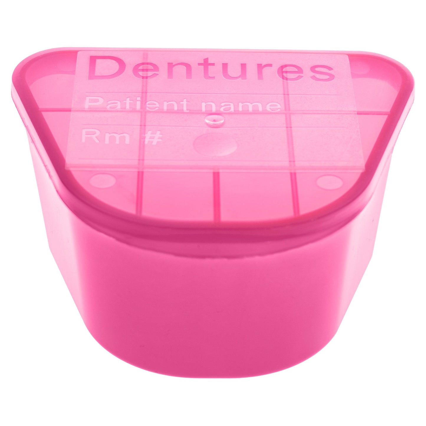 McKesson Denture Cup 8 oz. Pink Hinged Lid Single Patient Use (1177280_EA)