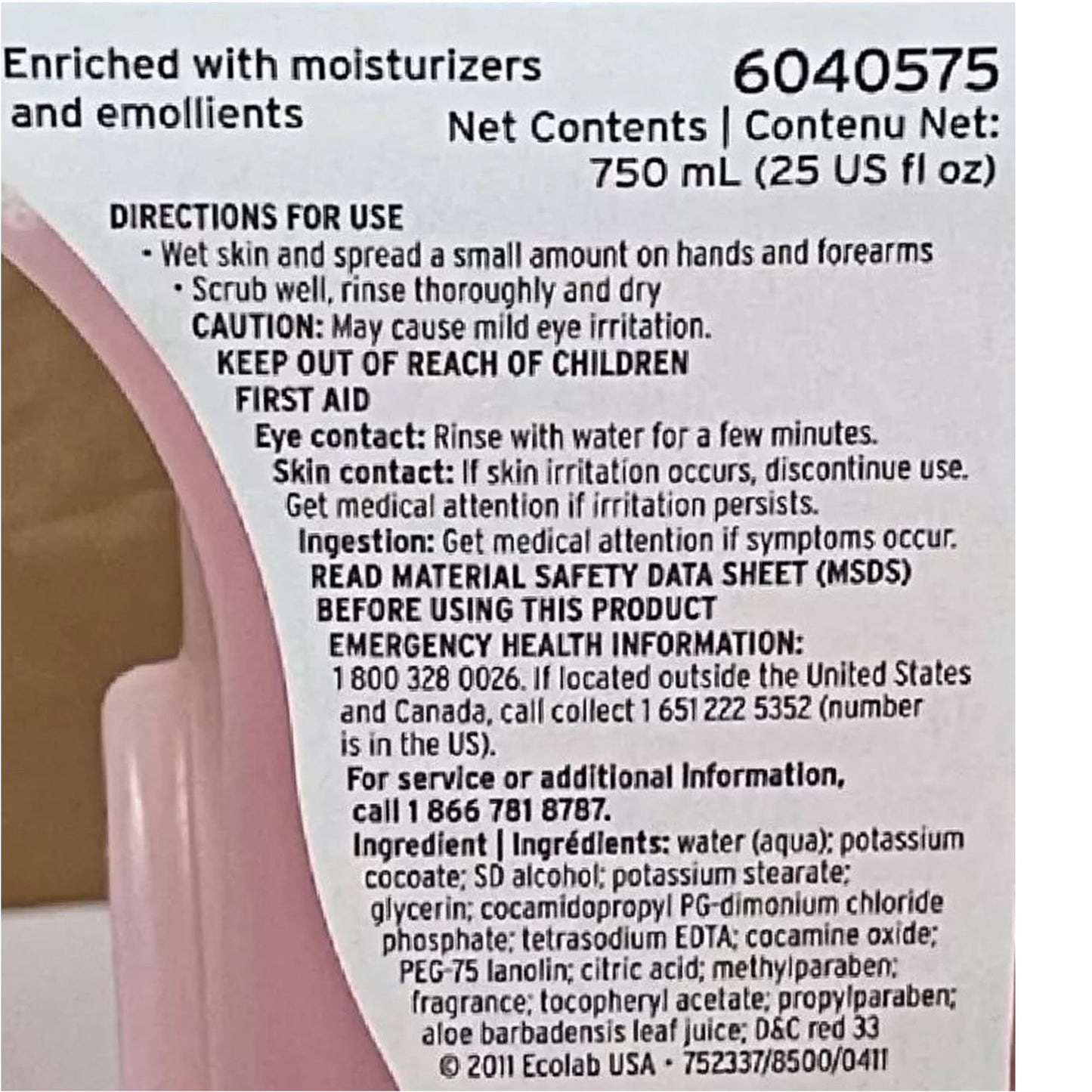 Endure™ 50 Soap Liquid 750 mL Dispenser Refill Bottle Sweet Scent (447764_CS)