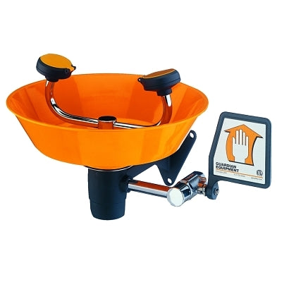 Guardian Wall Mounted Eye/Face Washes, 11 1/2 in, Safety Orange, 2 Head (333-G1750P)
