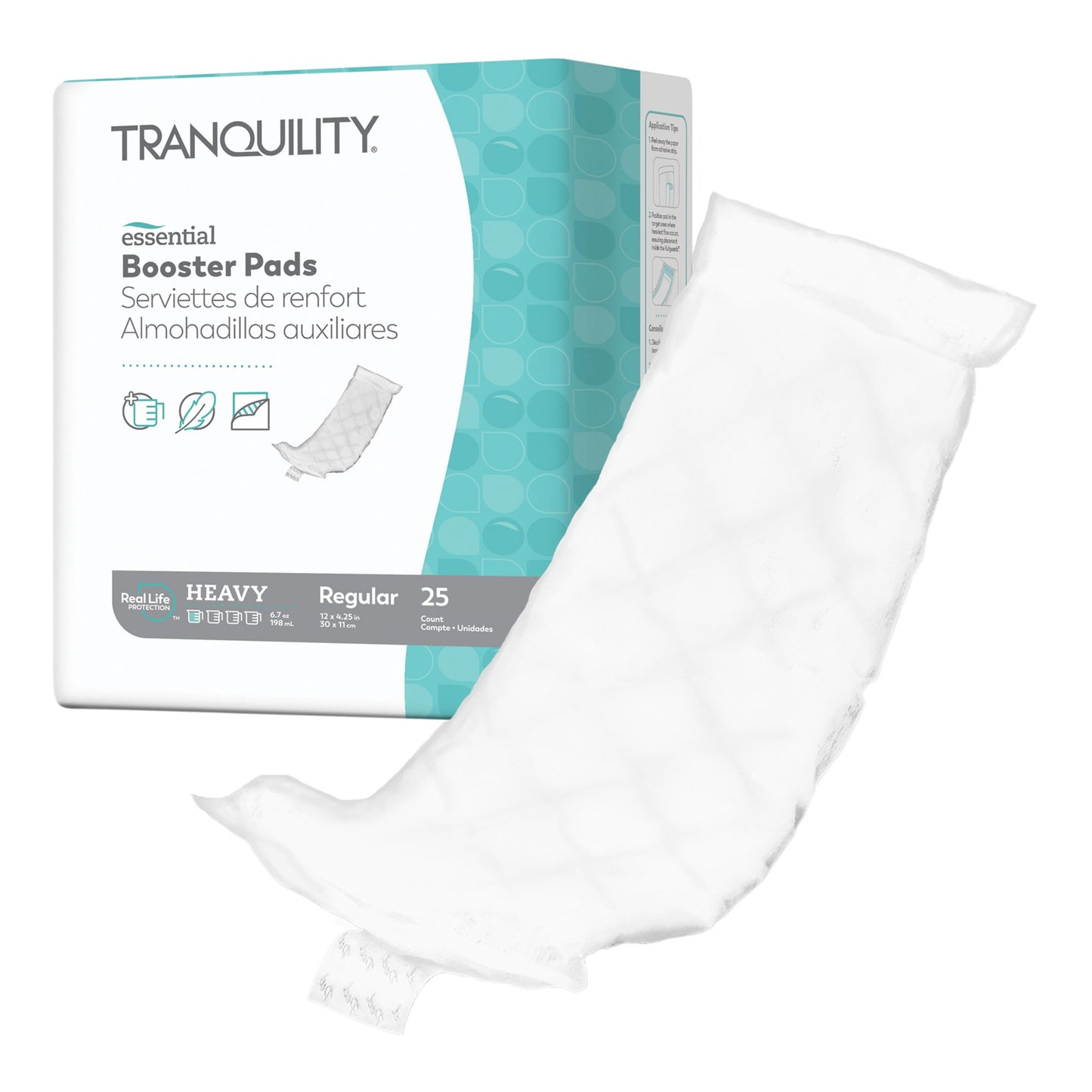 Tranquility® Essential Booster Pad 4-1/4 X 12 Inch Heavy Absorbency Super Absorbent Core Regular (670507_PK)