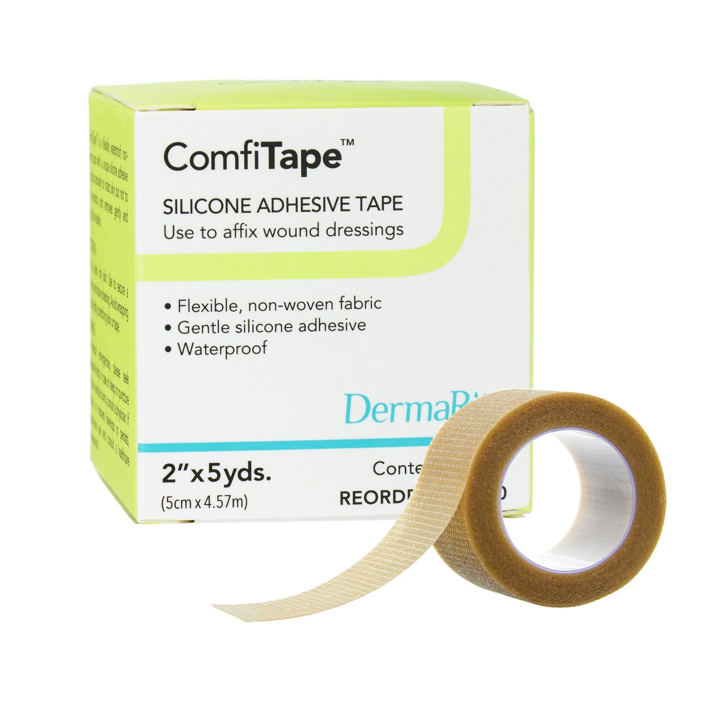 ComfiTape™ Waterproof Medical Tape Tan 2 Inch X 5 Yard Nonwoven / Silicone NonSterile (1051274_RL)