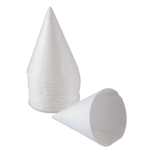 Genpak® Rolled Rim Paper Cone Water Cup, White, 4 oz (34780449)