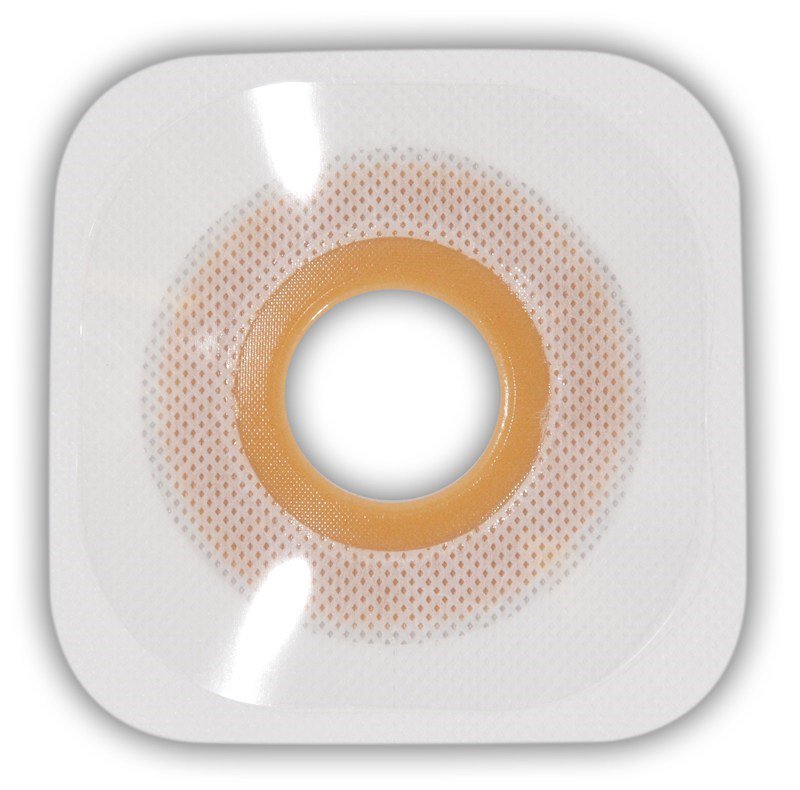 Esteem synergy® Ostomy Barrier Precut, Standard Wear Stomahesive® Adhesive Small Flange Esteem Synergy™ System Hydrocolloid 1-1/4 Inch Opening 4 X 4 Inch (475058_BX)