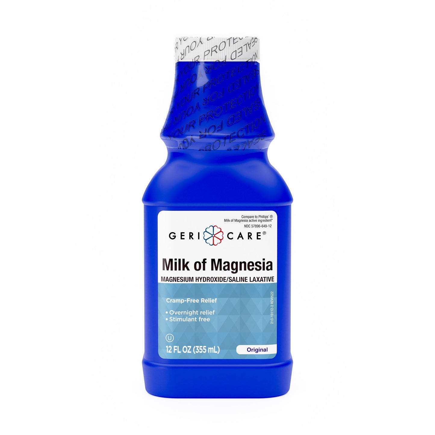 Geri-Care® Laxative Original Flavor Liquid 12 oz. 1200 mg Strength Magnesium Hydroxide (1216065_EA)