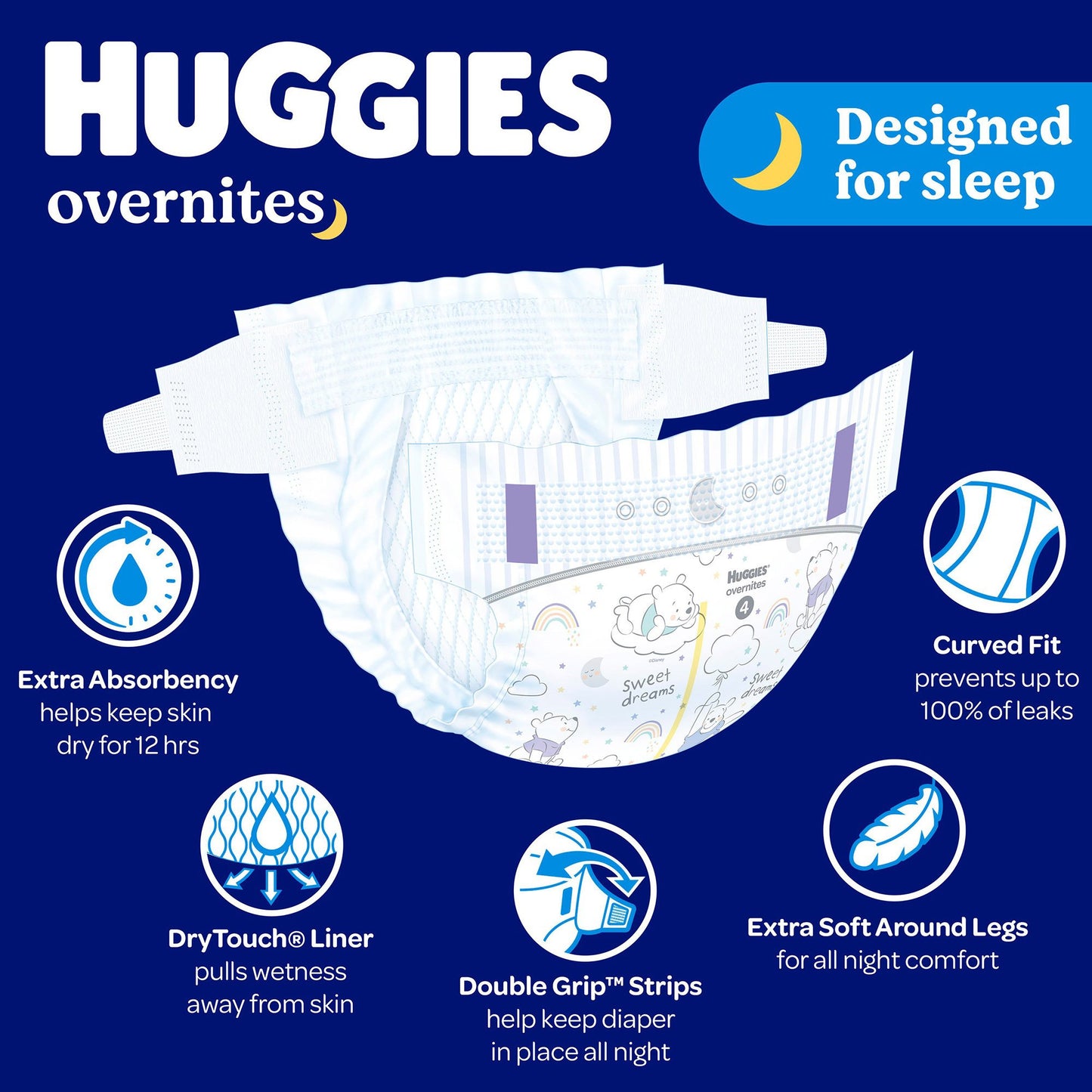 Huggies® Overnites Unisex Baby Diaper Size 7 Disposable Heavy Absorbency (1254304_CS)