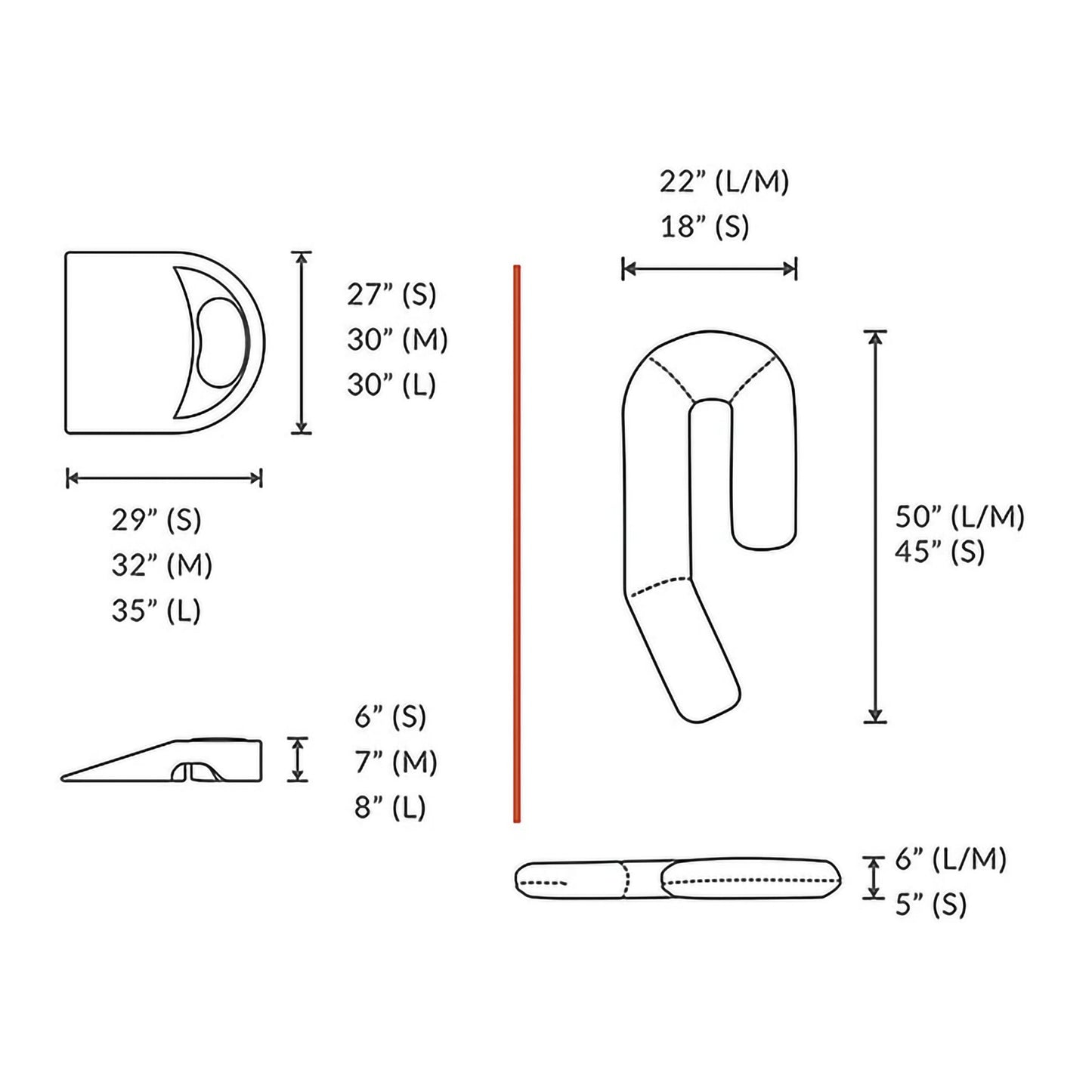 MedCline® Reflux Relief Positioner System Various Dimensions Foam / Gel Freestanding (1217712_EA)